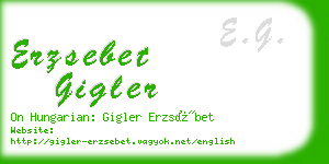 erzsebet gigler business card